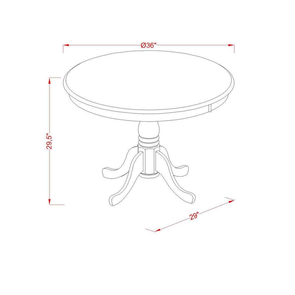 5 Piece Oak Dining Table Set with 4 Blue Faux Leather Chairs G1035