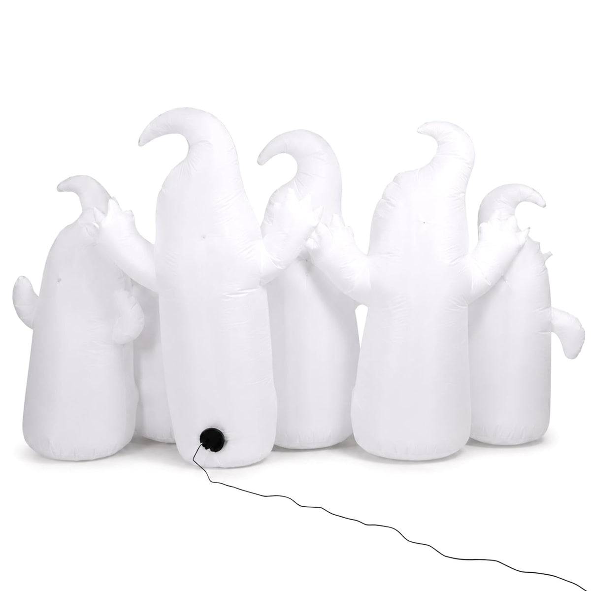 8FT Long Halloween Inflatable 6 Cute Ghosts LED Yard Decoration I964772