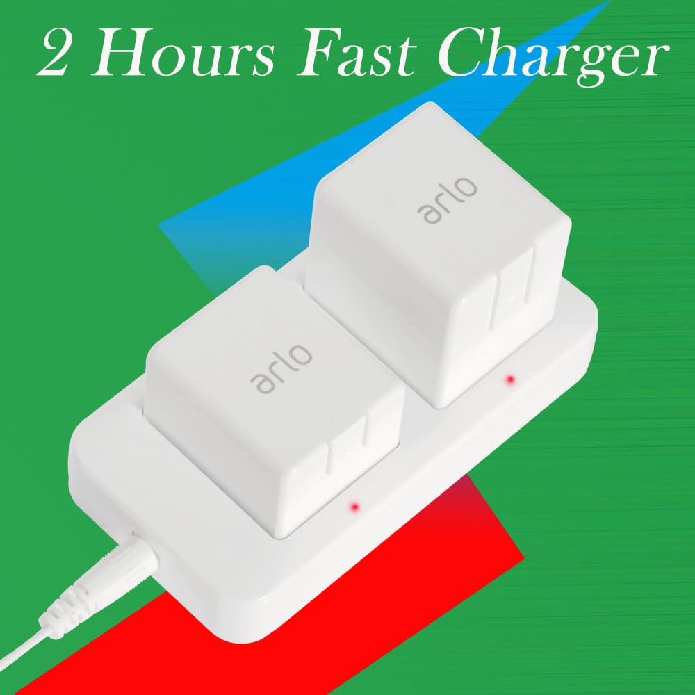White Dual Slot Camera Battery Charger C55326