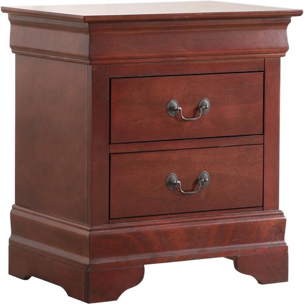 Set of 2 Queen Sleigh Bed and 2-Drawer Nightstand S28613