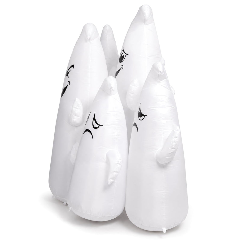 8FT Long Halloween Inflatable 6 Cute Ghosts LED Yard Decoration I964772