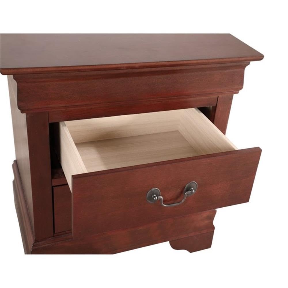 Set of 2 Queen Sleigh Bed and 2-Drawer Nightstand S28613