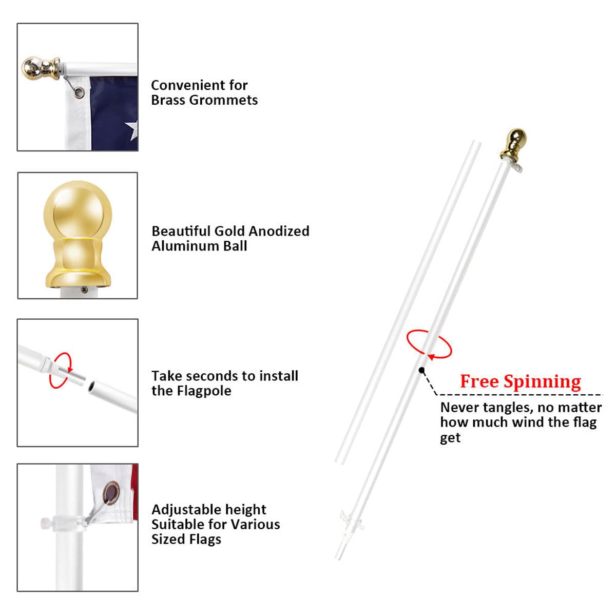Flag Pole and Bracket Kit J4323