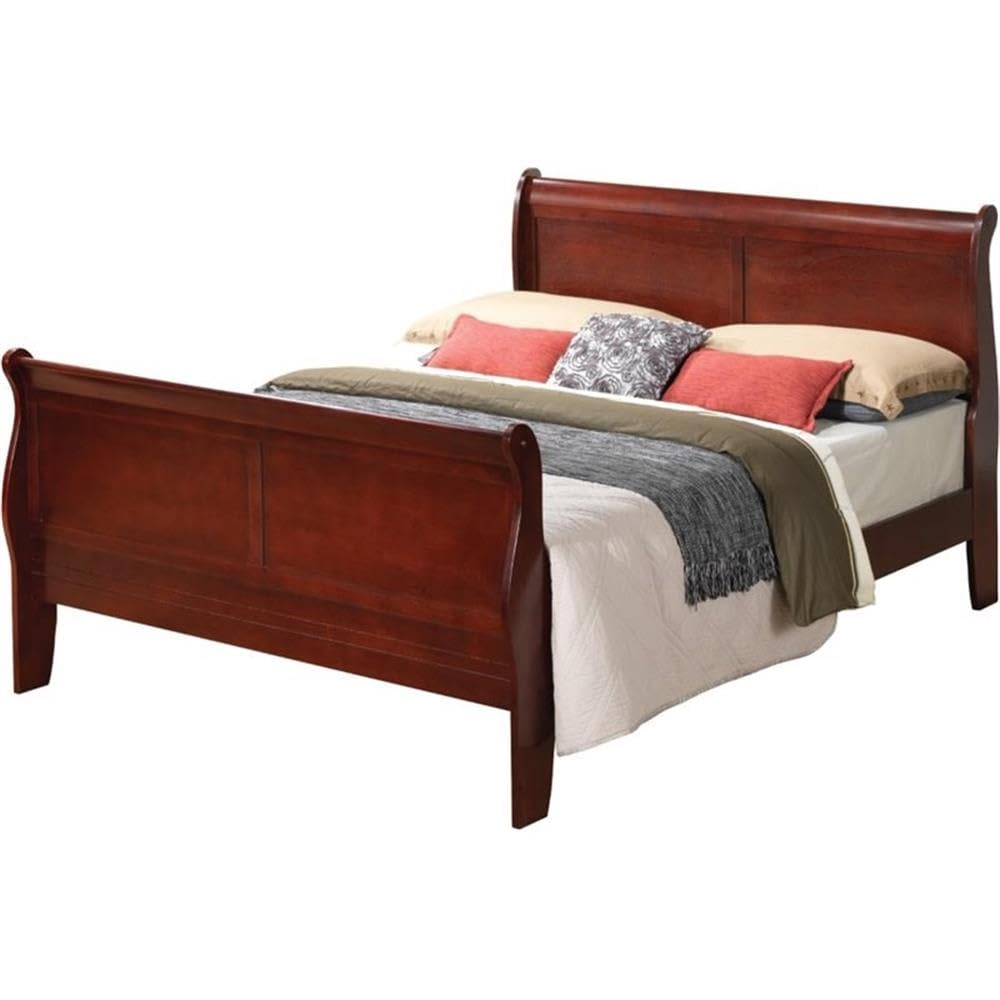 Set of 2 Queen Sleigh Bed and 2-Drawer Nightstand S28613