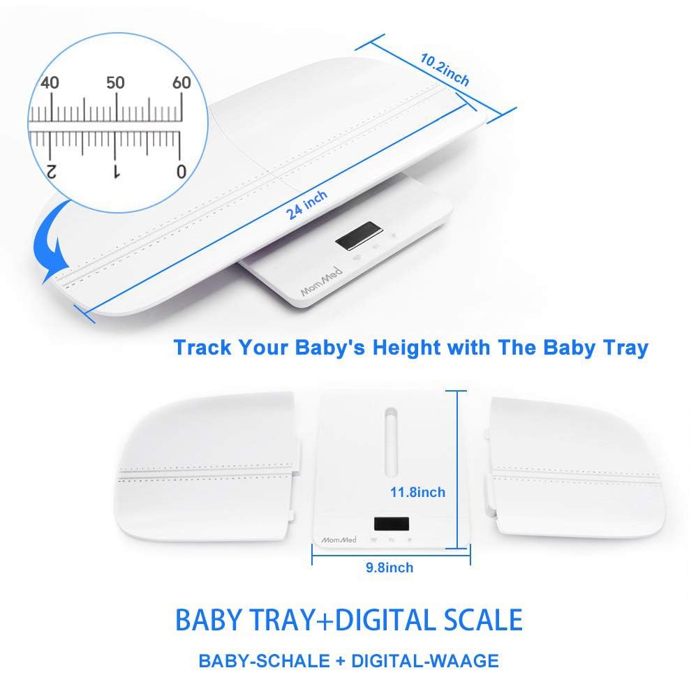 Baby Scale with Hold Function, Blue Backlight, Weight and Height Track S9521