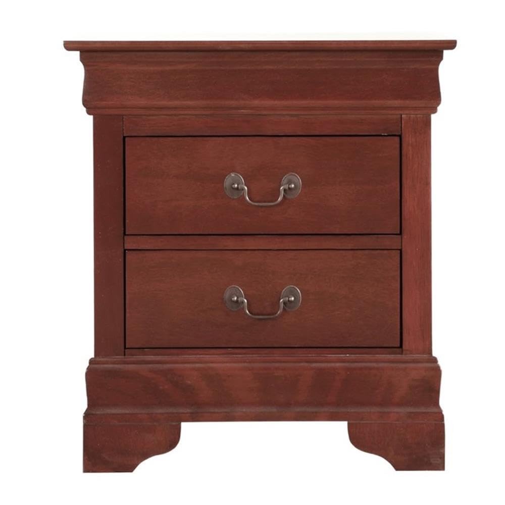 Set of 2 Queen Sleigh Bed and 2-Drawer Nightstand S28613
