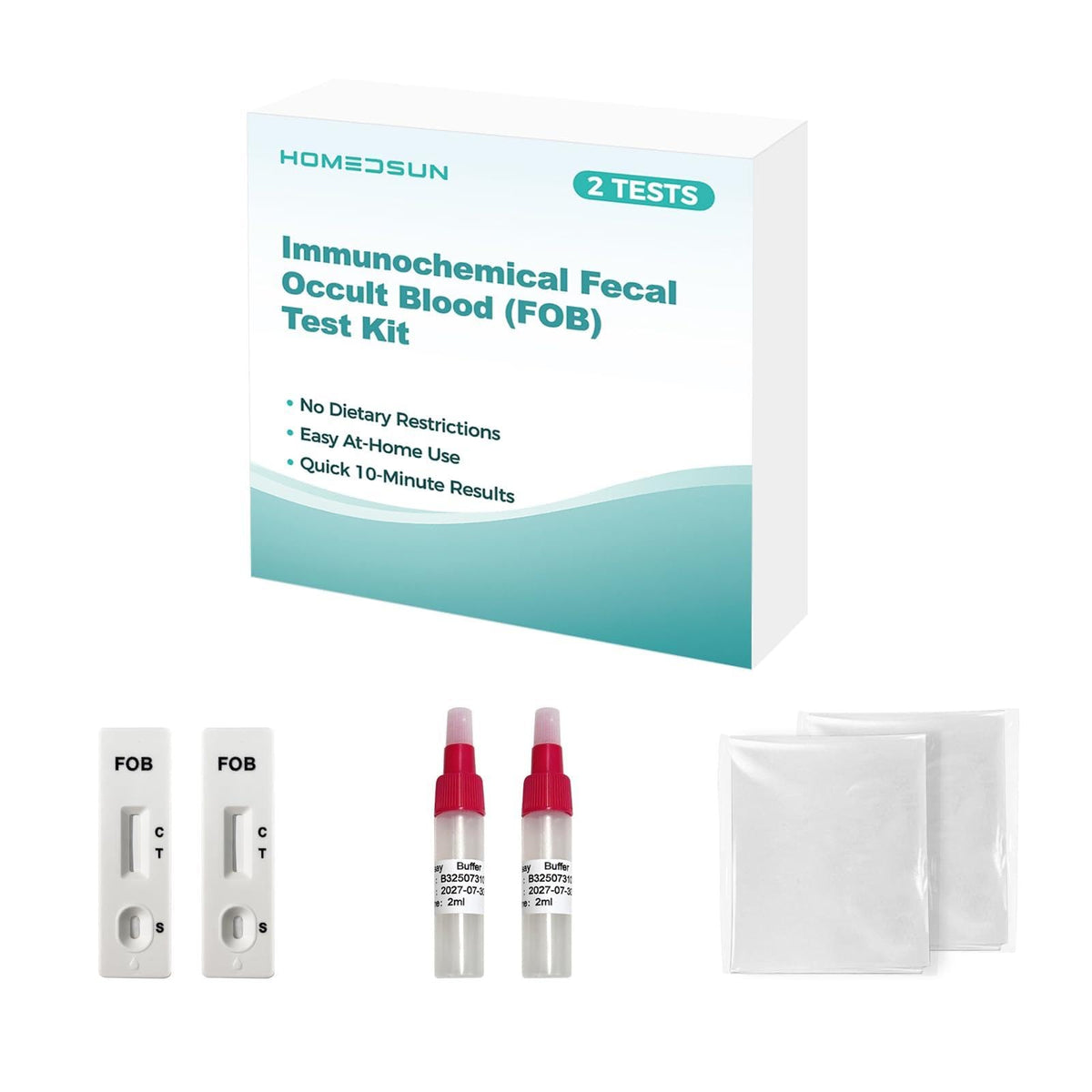 2-Pack Immunochemical Fecal Occult Blood Home Test Kit D867