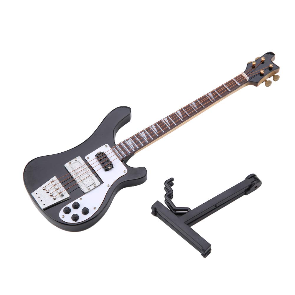 Black Miniature Bass Guitar Replica 1:4 Scale R4352