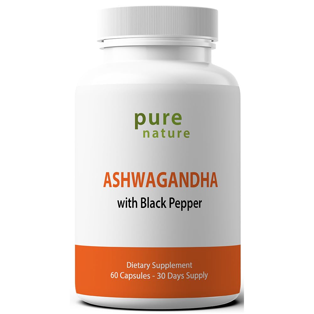 Ashwagandha with Black Pepper Extract 60 Veggie Capsules Z317543