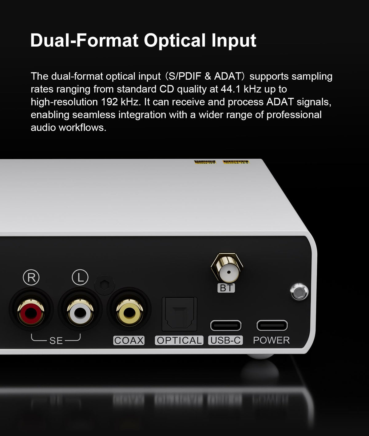 Black Hi-Res Audio DAC with Bluetooth Q952