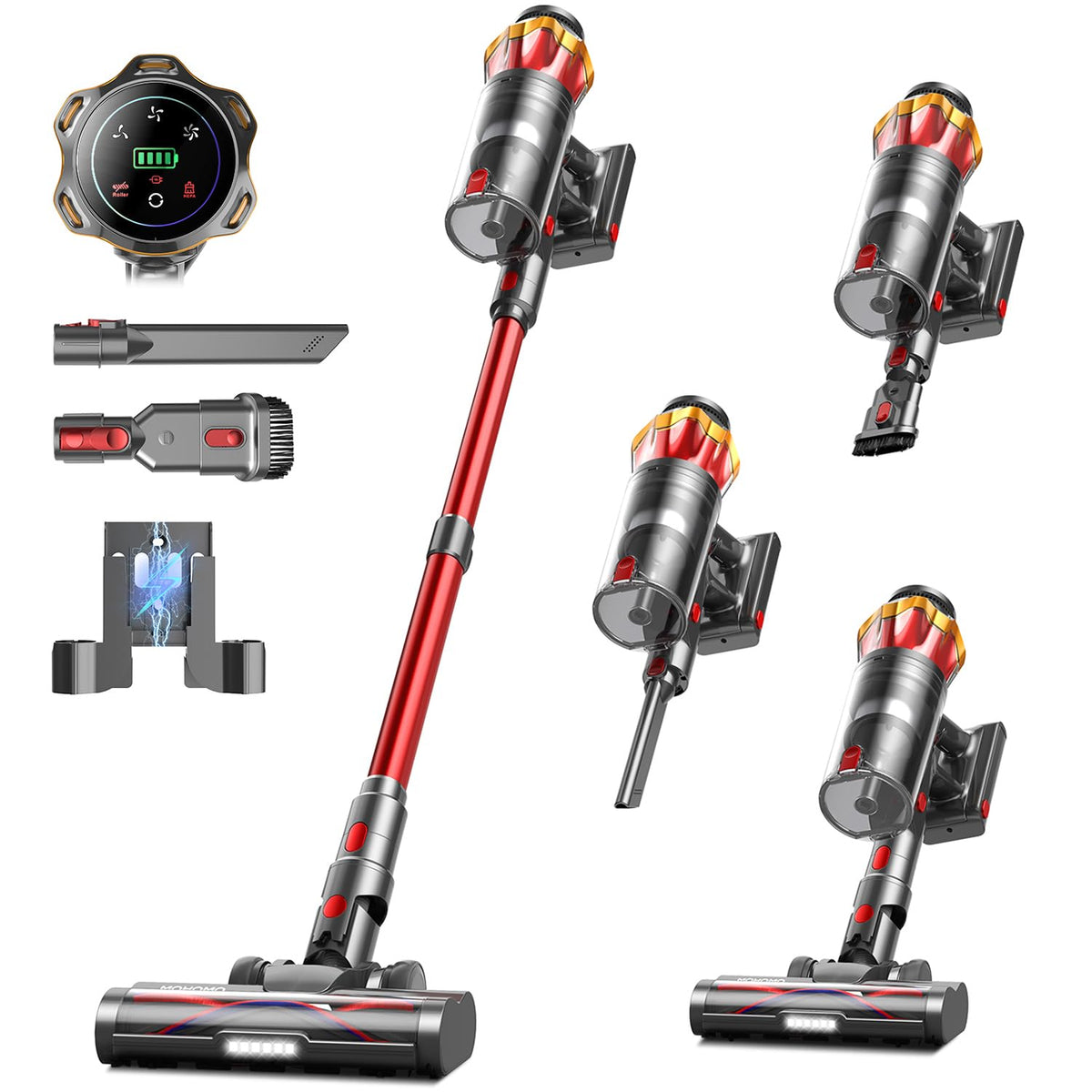 Cordless Stick Vacuum Cleaner 650W 55KPa Red Q5072
