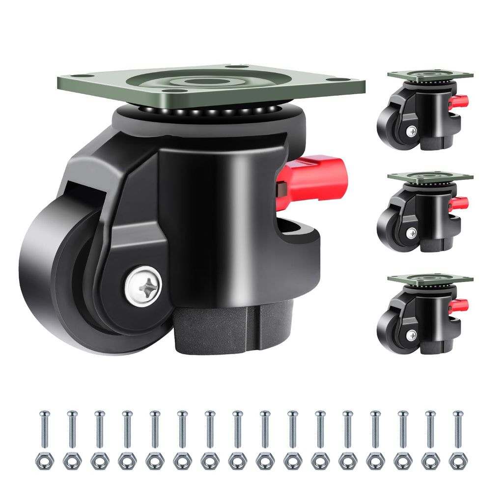 4 Pack 2200 LBS Capacity Retractable Leveling Casters G224798
