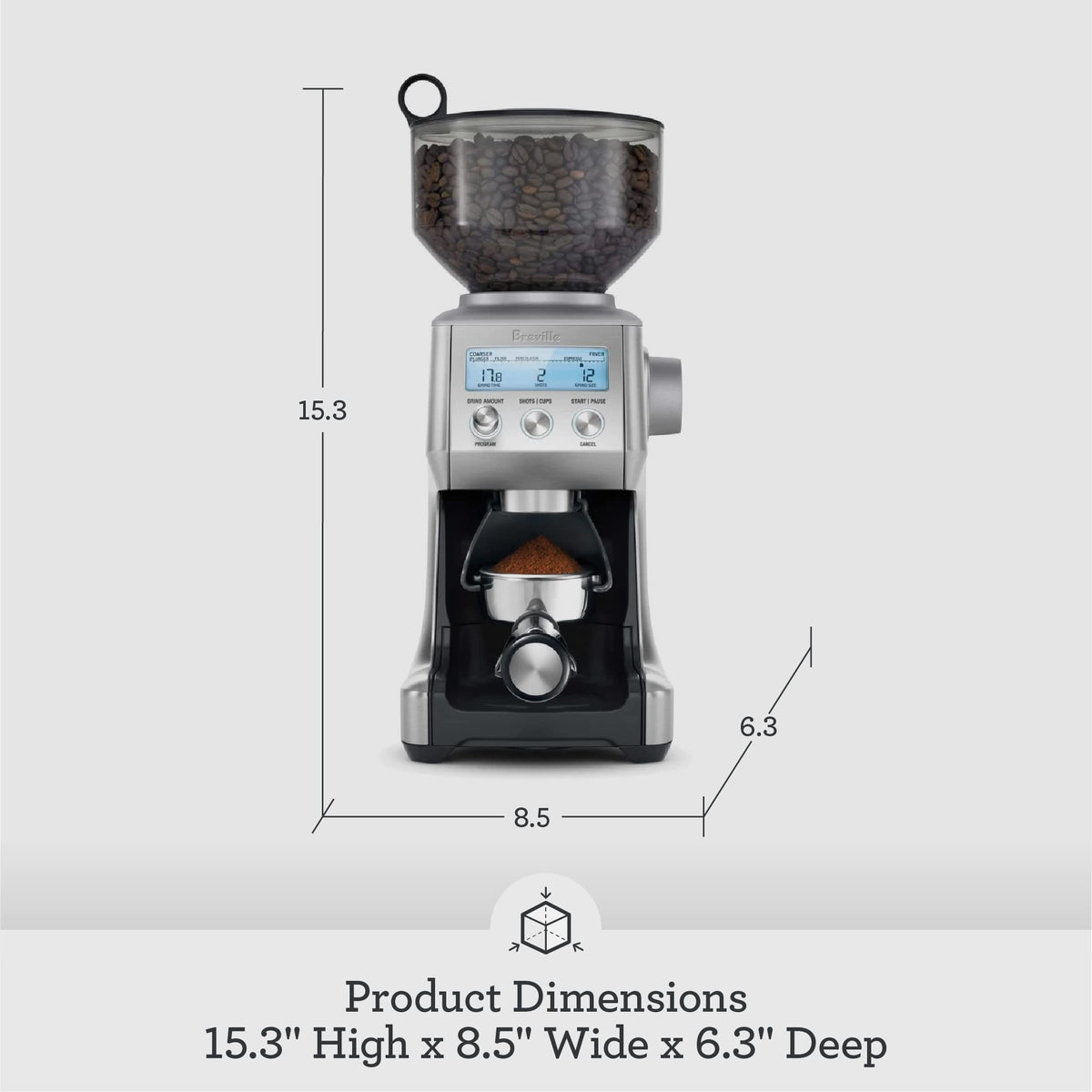Brushed Stainless Steel Coffee Grinder P936010