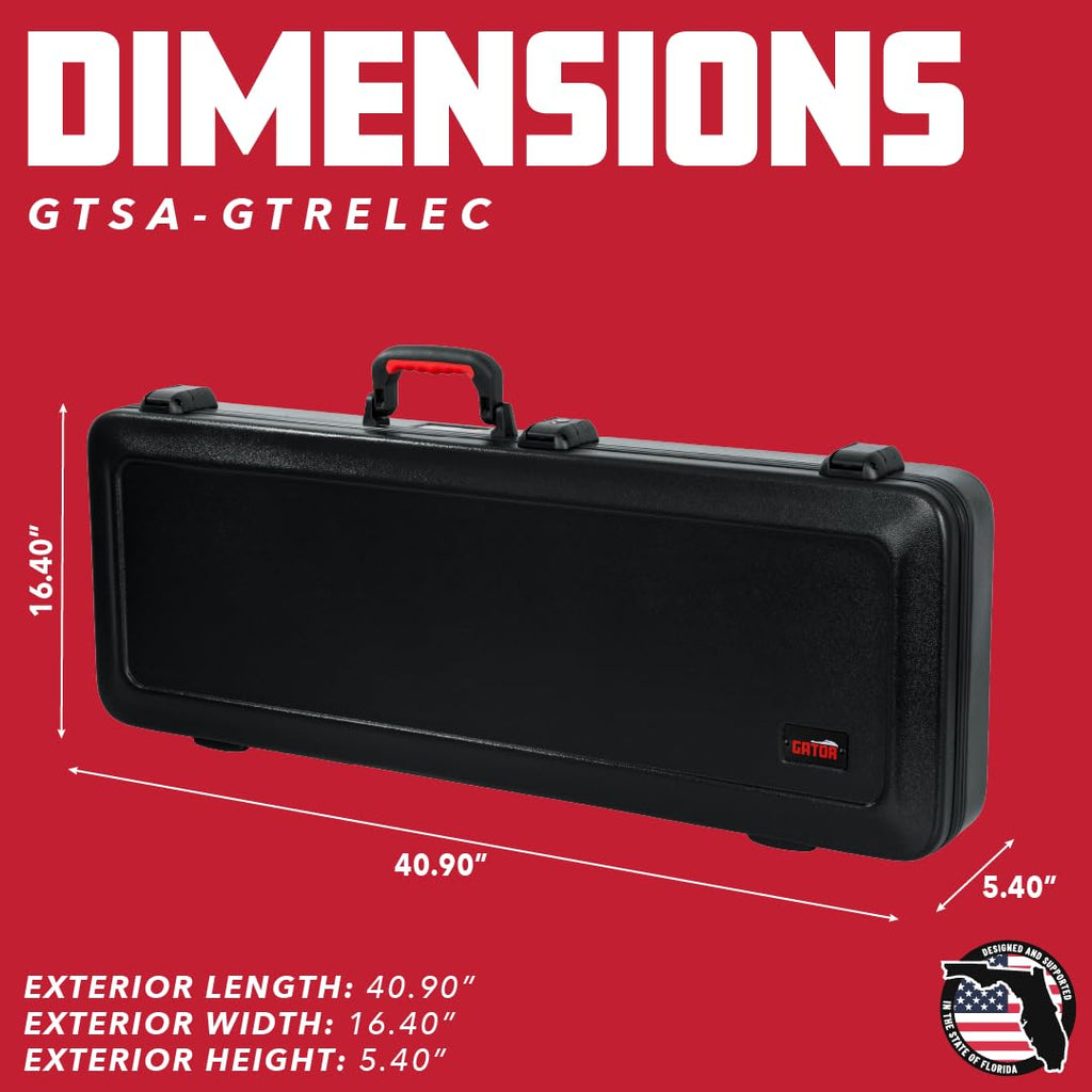 Molded Flight Case for Electric Guitars with Locking Latch X48369