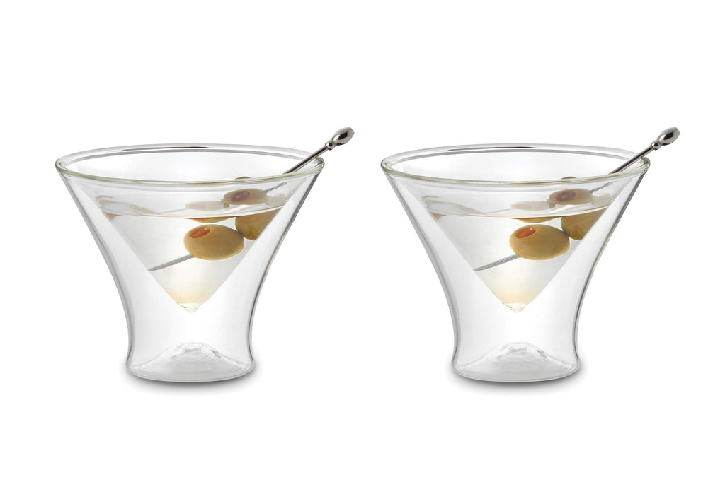 Double Wall Borosilicate Martini Glasses Set of 2 R4639