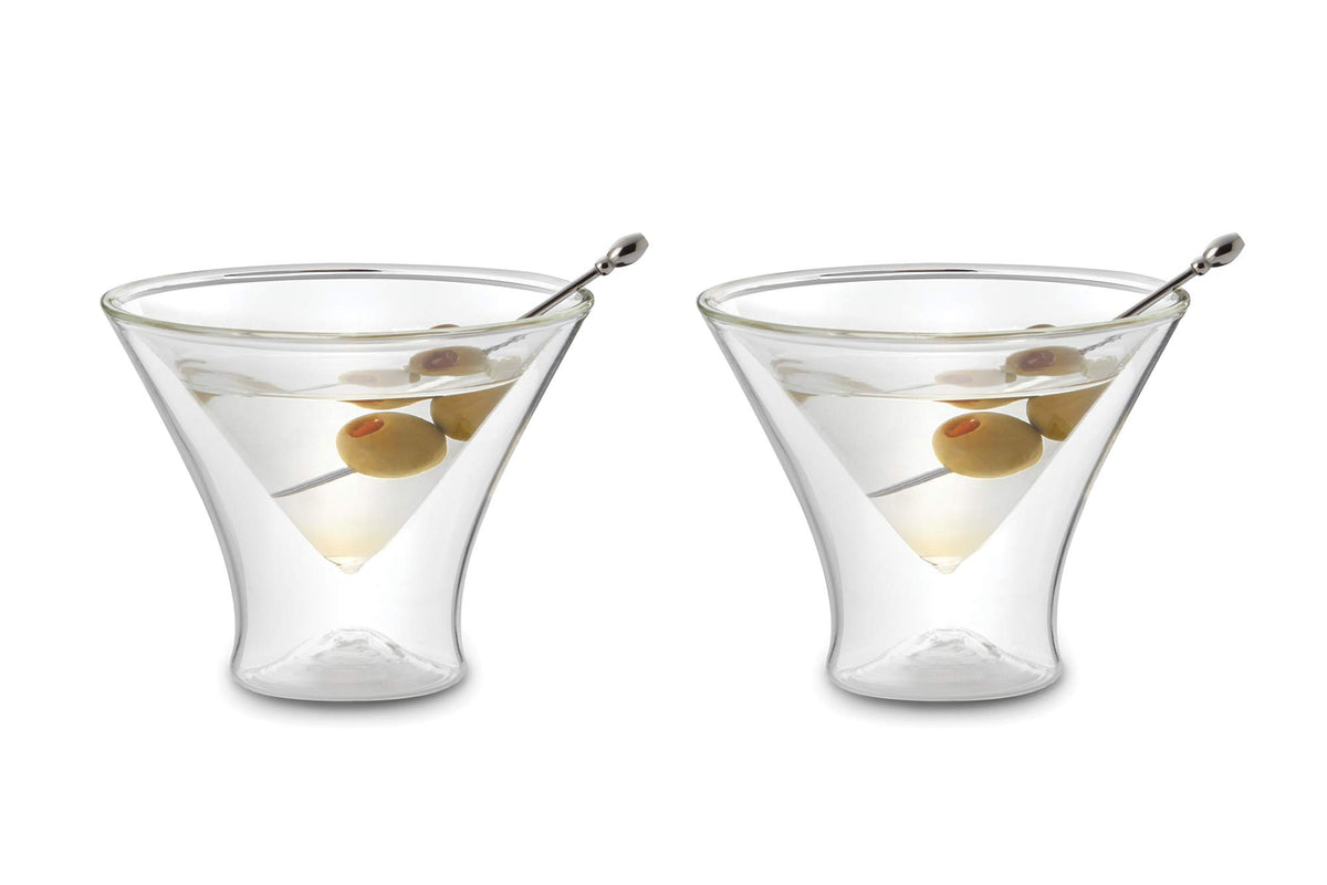 Double Wall Borosilicate Martini Glasses Set of 2 R4639