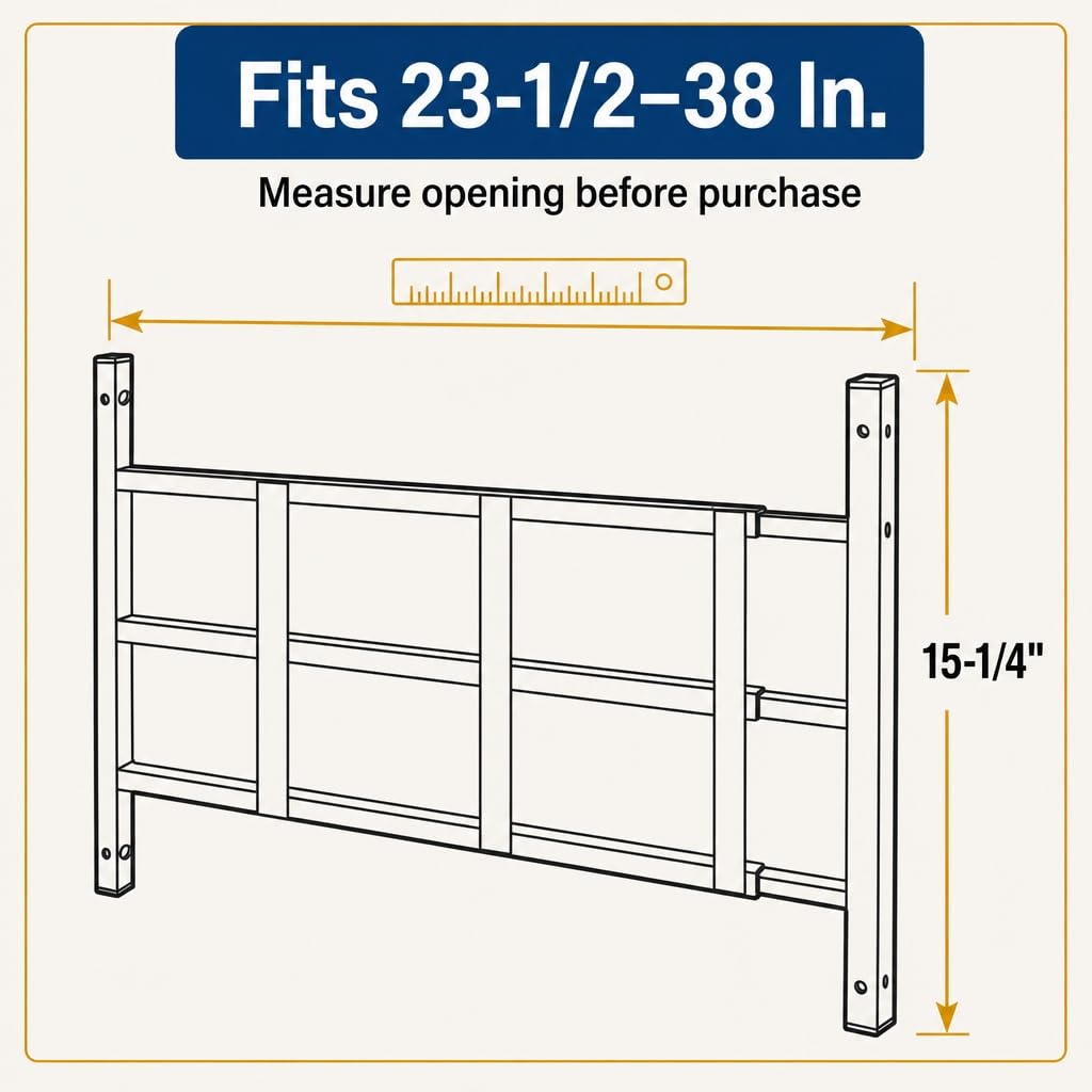Black Carbon Steel 3-Bar Window Grill G46128