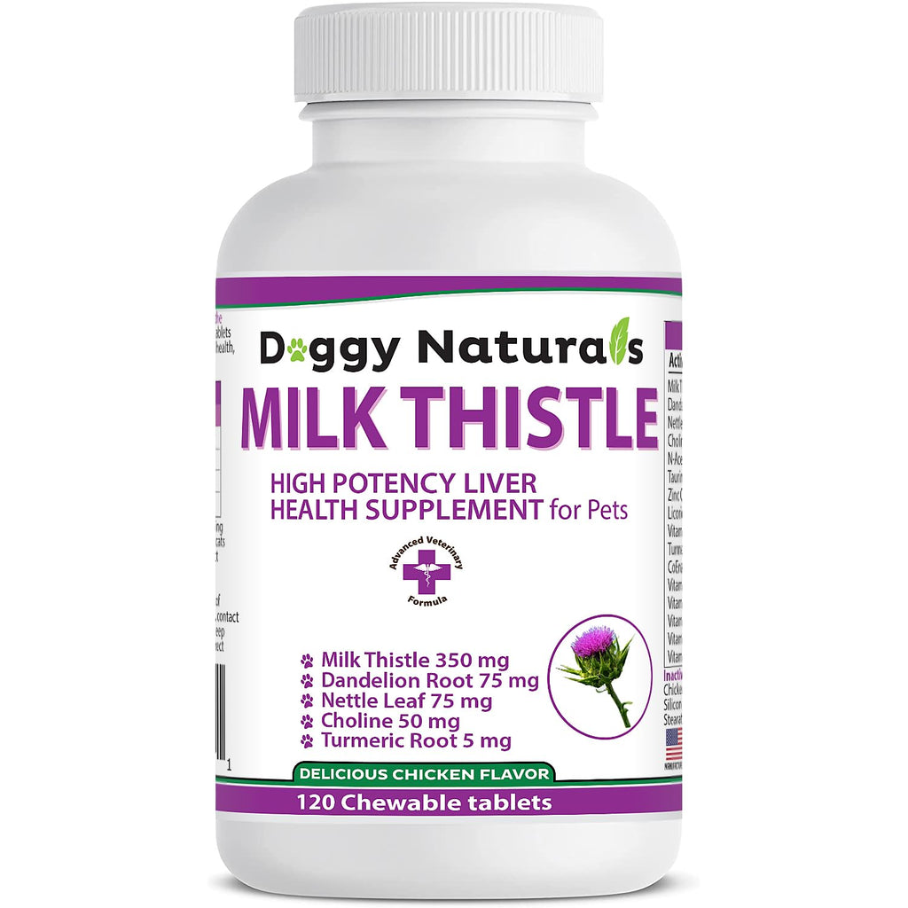 Milk Thistle Liver Health Supplement for Dogs 120 tabs O2432