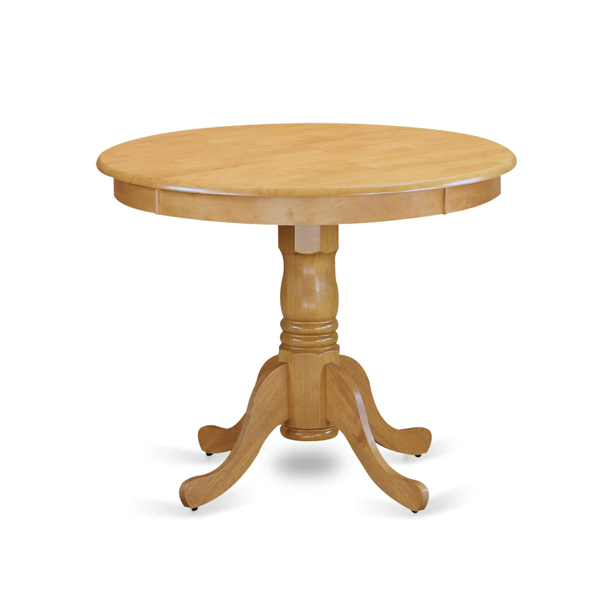 5 Piece Oak Dining Table Set with 4 Blue Faux Leather Chairs G1035