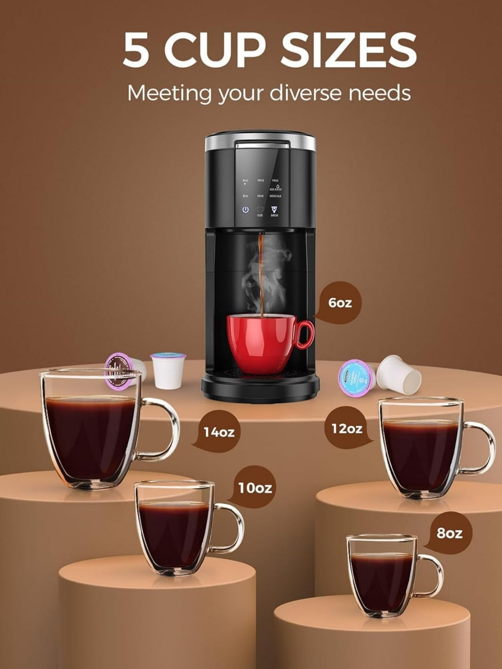 Single Serve Coffee Pod Maker V1443
