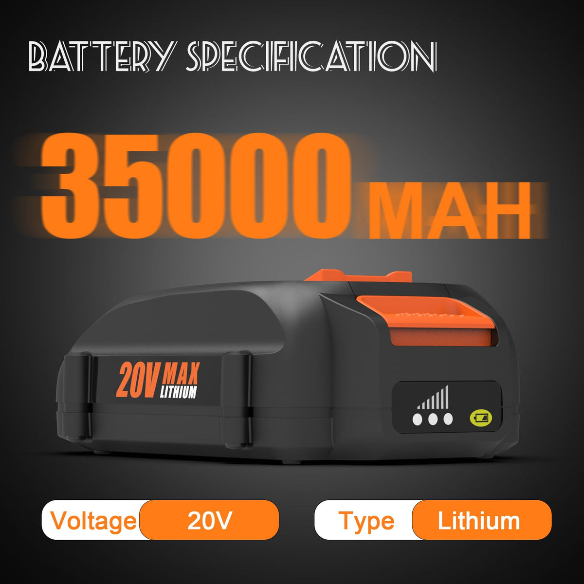 2-Pack 3.5Ah 20V Battery U252176