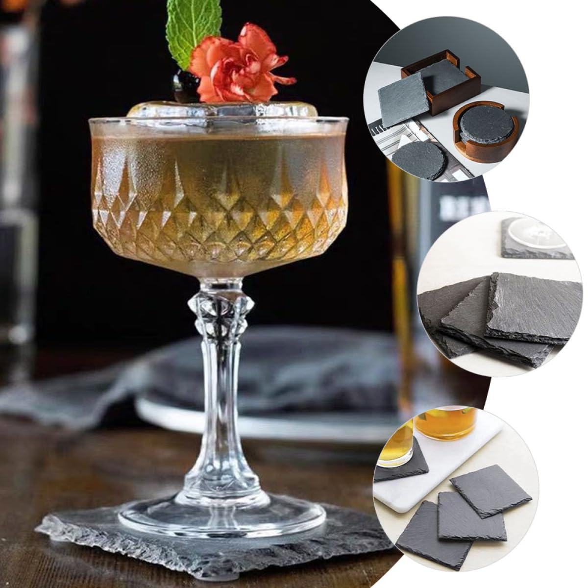 Natural Rock Coaster Set C597