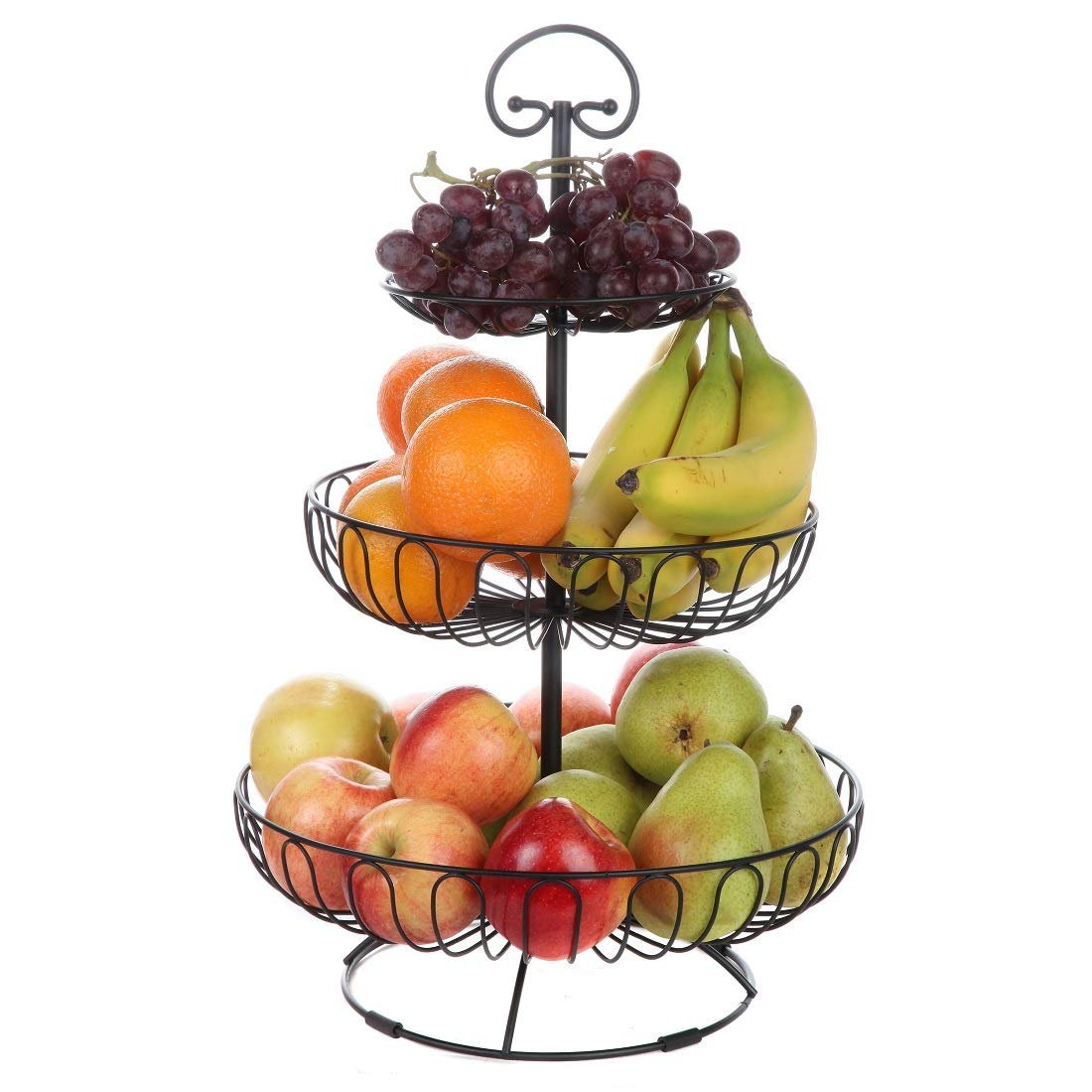3-Tiered Black Wire Fruit and Vegetable Holder U525240