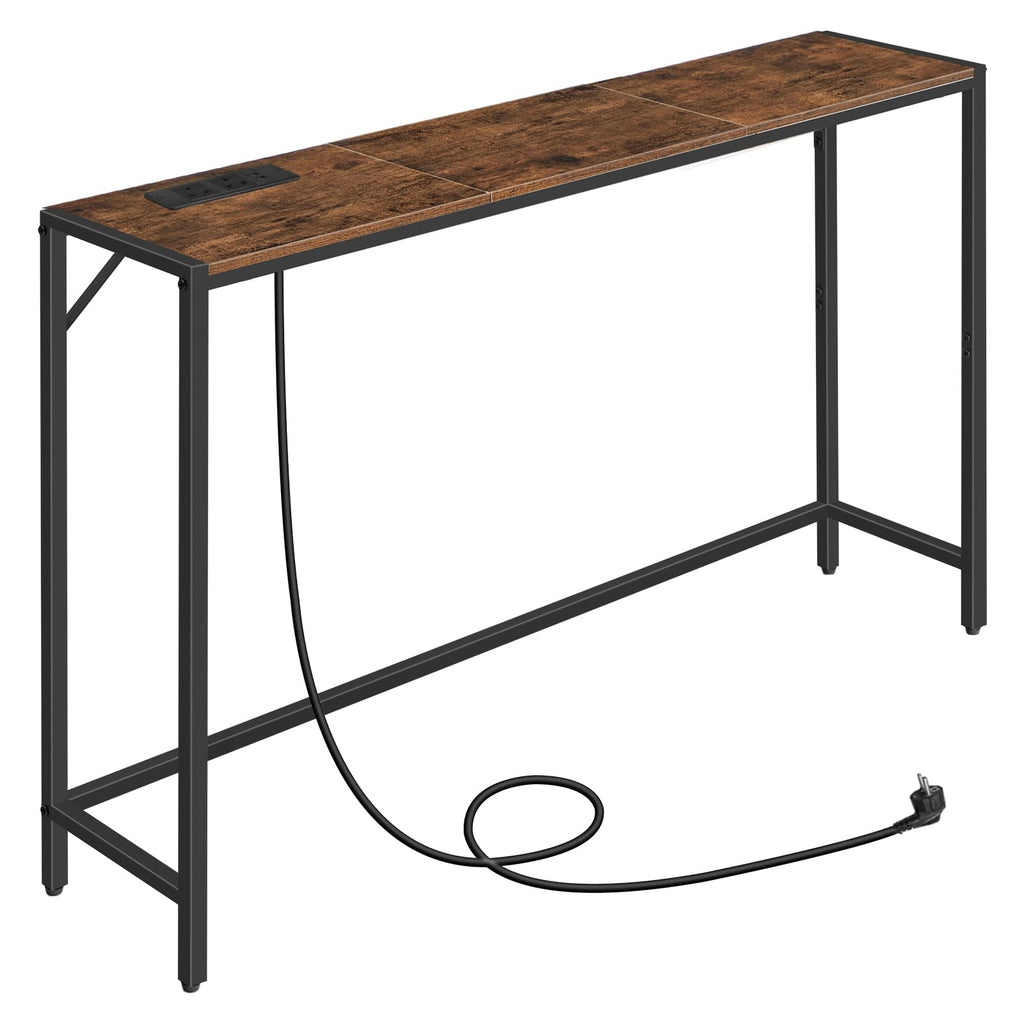 Narrow Sofa Table with Power Station X189