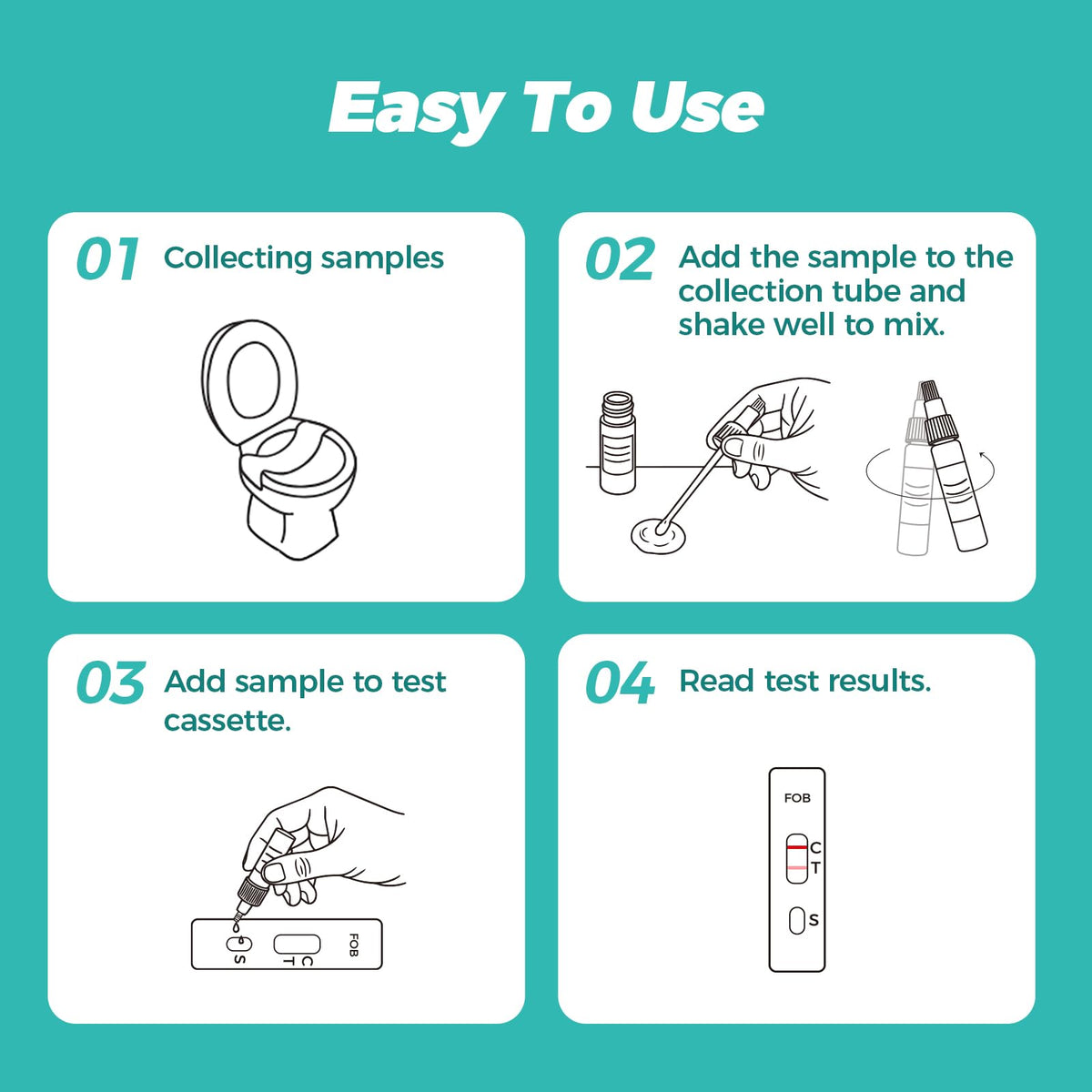2-Pack Immunochemical Fecal Occult Blood Home Test Kit D867