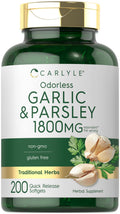 Odorless Garlic & Parsley Supplement 200 Softgels N802362