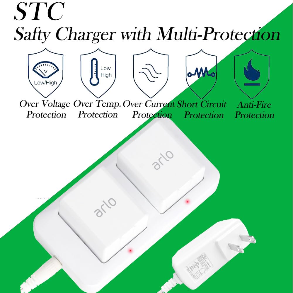 White Dual Slot Camera Battery Charger C55326