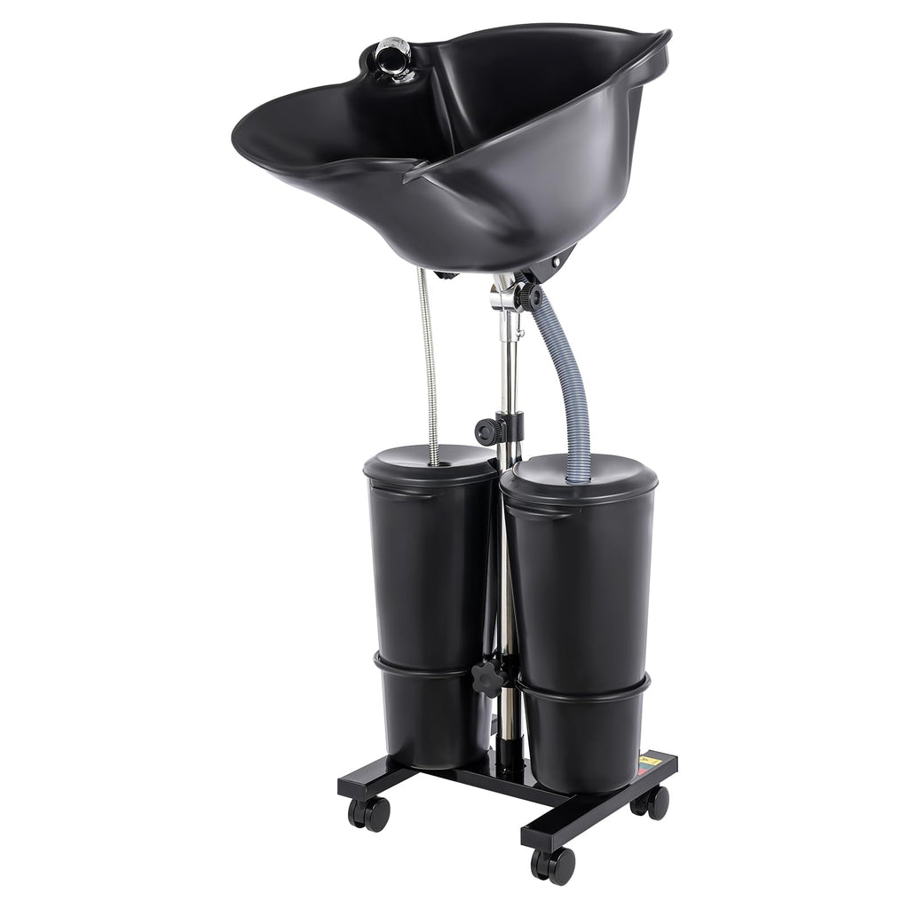 Portable Shampoo Bowl with Electric Pump and Drain Pipe (Black) K691