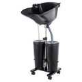 Portable Shampoo Bowl with Electric Pump and Drain Pipe (Black) K691