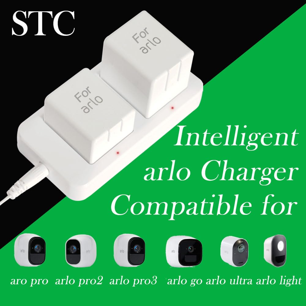 White Dual Slot Camera Battery Charger C55326