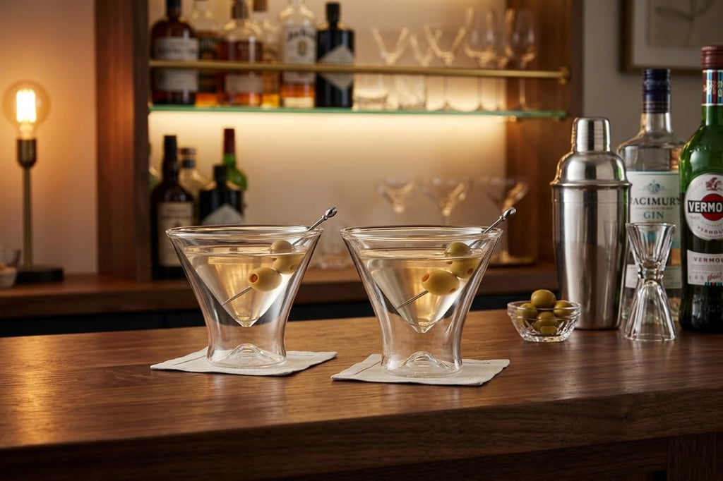 Double Wall Borosilicate Martini Glasses Set of 2 R4639