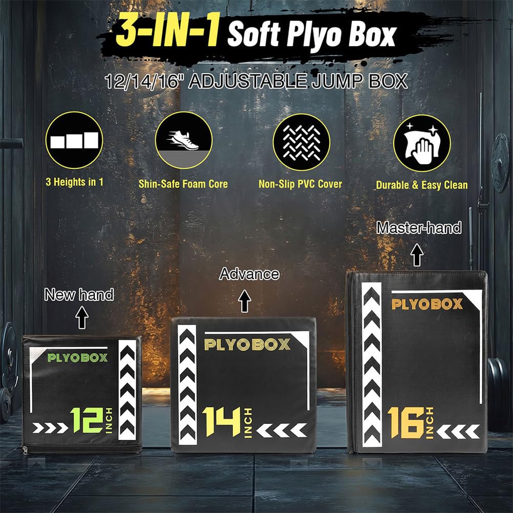 3-in-1 Foam Plyometric Jump Box R73418