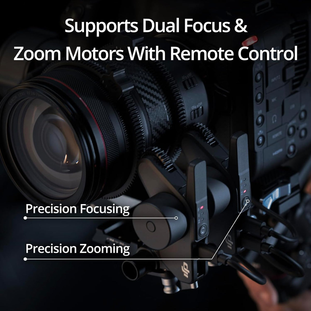 3-Axis Gimbal Stabilizer with Image Transmitter, Focus Pro Motor, Shotgun Microphone X196