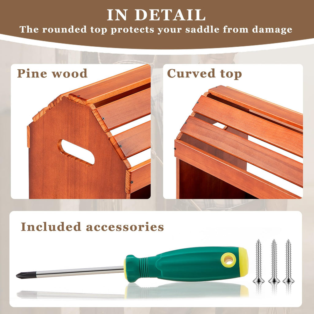 Pine Wood Saddle Rack Stand 20x12x20in R145