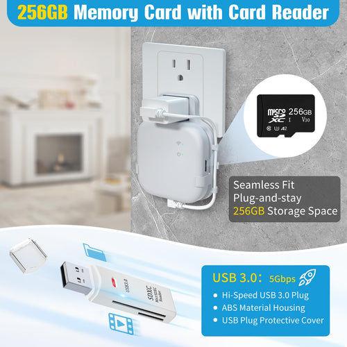 256GB Micro SD Card & Outlet Wall Mount H14116