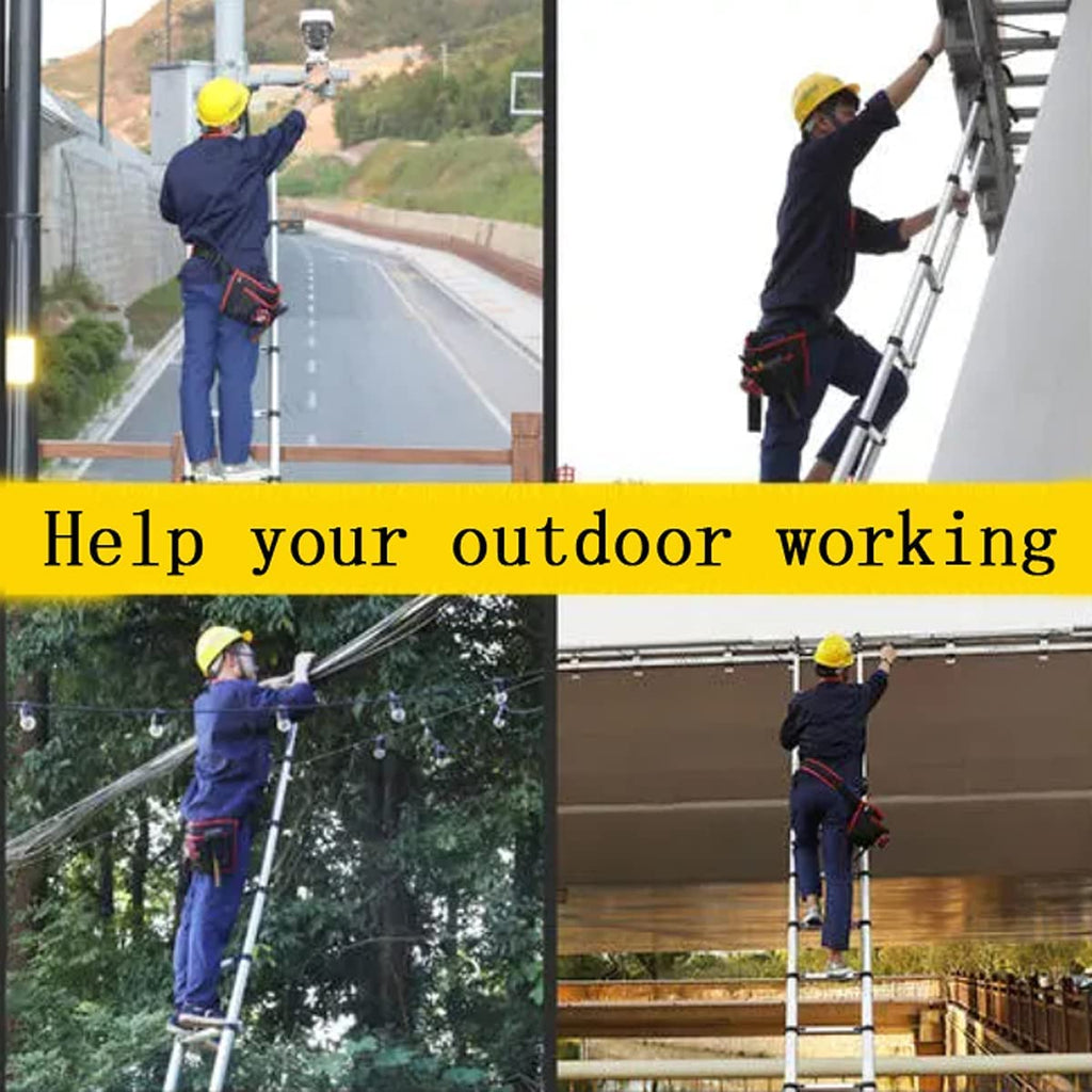 20FT Aluminum Telescoping Ladder 330 lbs Capacity D2579