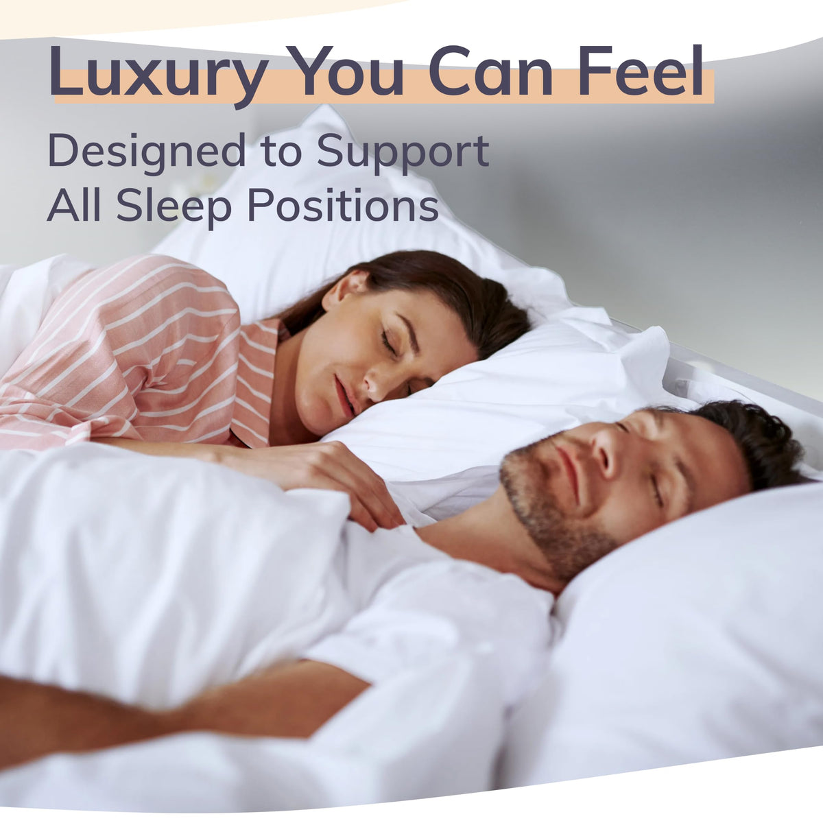 King Size Bed Pillows Set of 2 Cooling Down Alternative P350