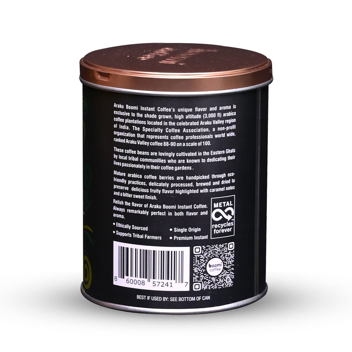 Single Origin Instant Coffee Powder Medium Roast 100% Arabica 7oz Tin C741