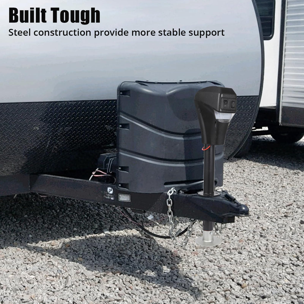3500lbs Electric Trailer Jack with Front LED, 18" Lift B6959