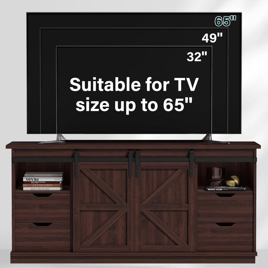 Rustic Oak 4 Drawer TV Stand V1765