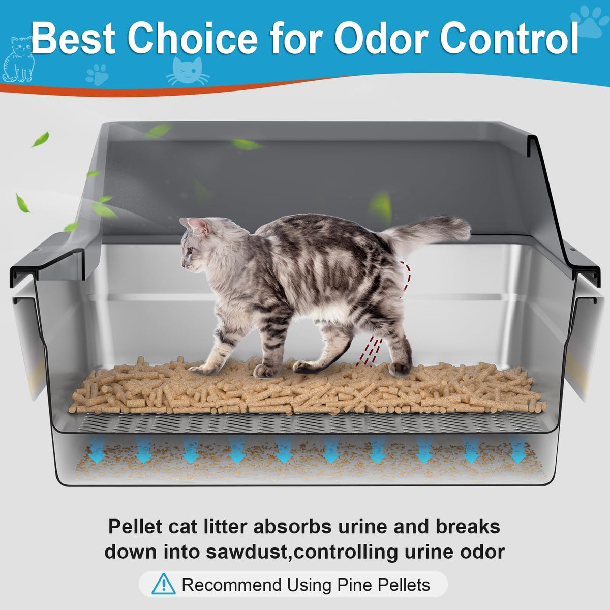XXXL Stainless Steel Sifting Litter Box with Lid X72354
