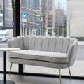 Light Grey Chenille 2-Seater Loveseat Sofa I873817