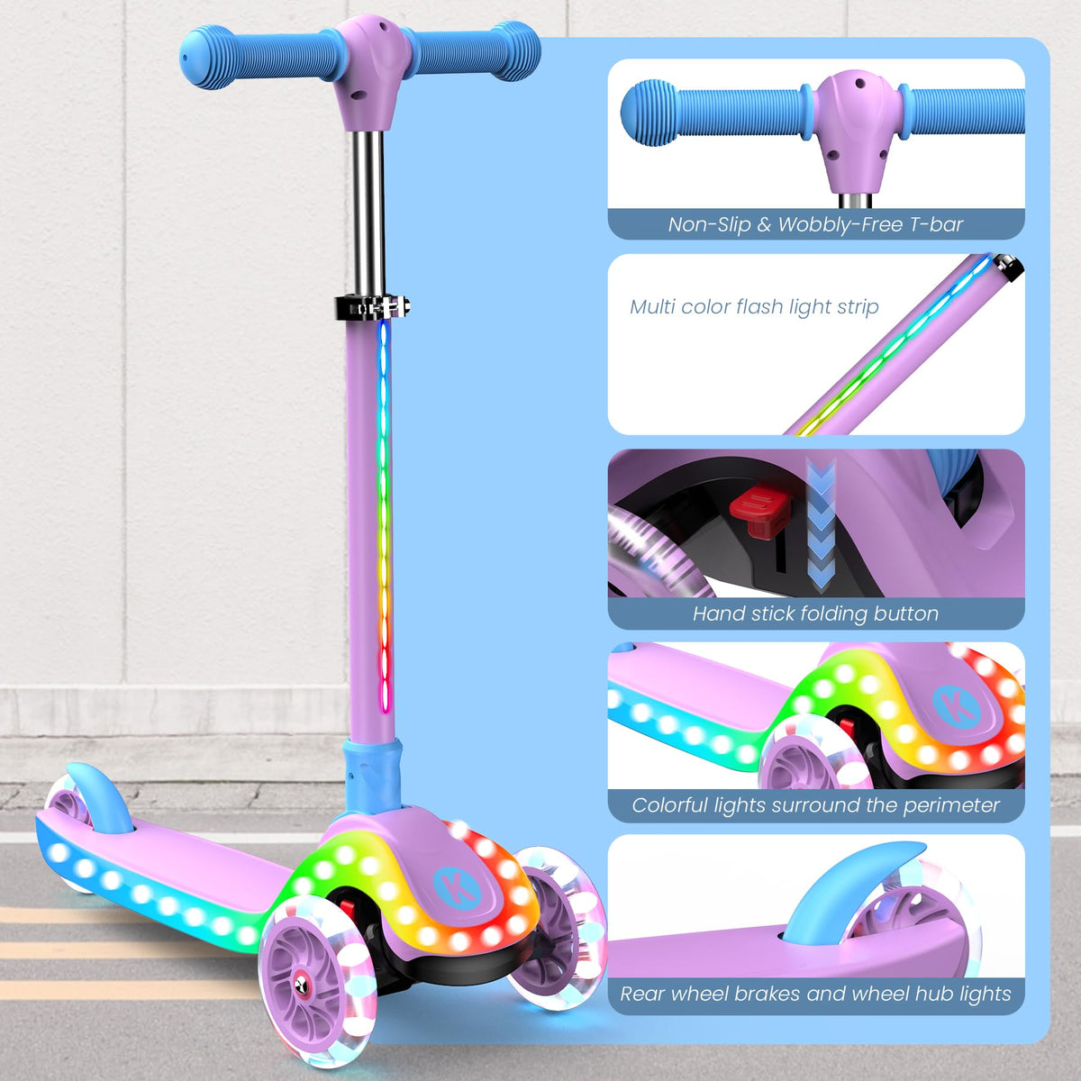 3 Wheel Foldable Kids Scooter T698576