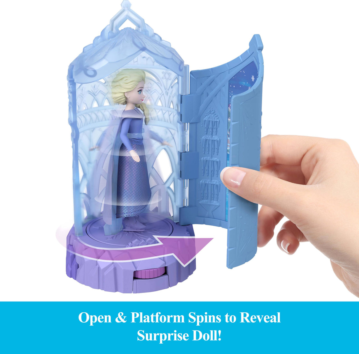 Small Dolls & Mini Castle Playsets with Spinning Doll Reveal Q363