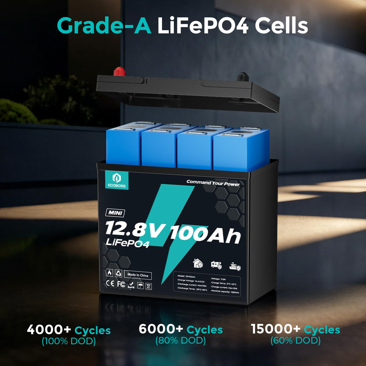 12V 100Ah Mini Lithium Battery A82374