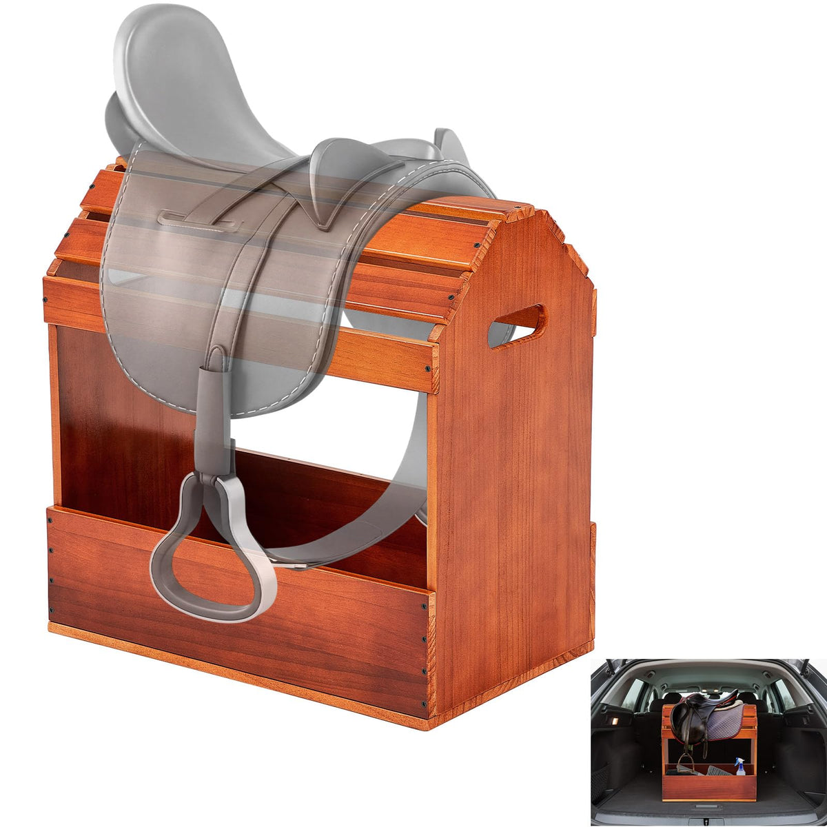 Pine Wood Saddle Rack Stand 20x12x20in R145